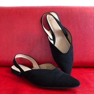 NWOT Black slingback flats